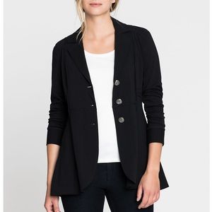 NWT 🩶 Nic+Zoe Seamed Riding Jacket 3-Button Dark Gray Knit, Long, Equestrian, 1X